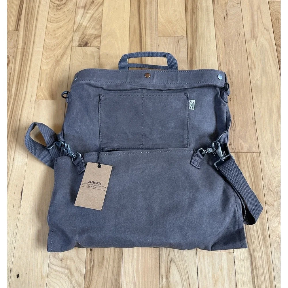 Barebones Living Harvest and Gathering Foraging Gray Waxed Lined Bag NWT